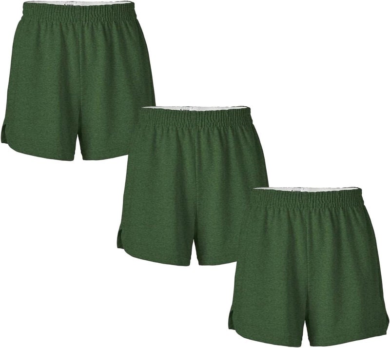 Girls' Authentic Cheer Shorts – Soft Cotton Blend Gym Shorts for Cheerleading, Dance, Running, Fitness, & Casual Wear – Elastic Waistband, Vibrant Colors, Durable & Easy Care